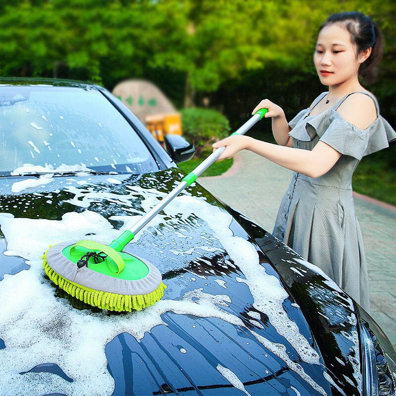 Interior Detailing Kit - ไม้ถูพื้นแปรงทำความสะอาดรถยนต์ทำความสะอาดมือจับยาวยืดหดได้ปรับได้ซับน้ำได้ดีเยี่ยมอุปกรณ์ล้างรถ