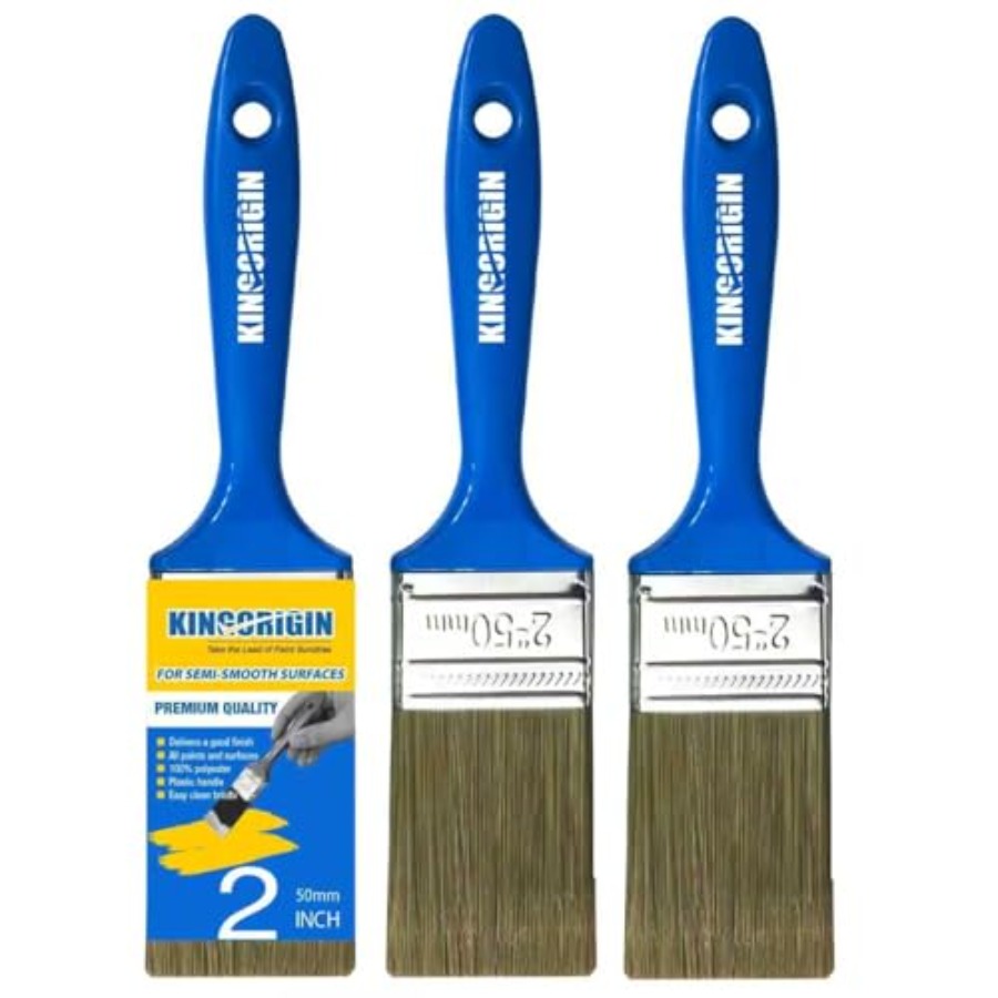 Detailing Brush Set - ชุดแปรงทาสีอเนกประสงค์ Kg Orig, แพ็คแปรงทาสีแบบแบนสำหรับผนัง, เฟอร์นิเจอร์, งานฝีมือ