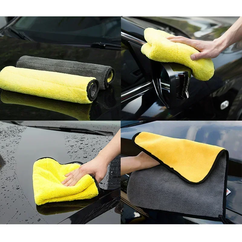 1/5pcs Thicken รถผ้าขนหนูทําคว - Microfiber Towel Detailing บทวิจารณ์และราคา