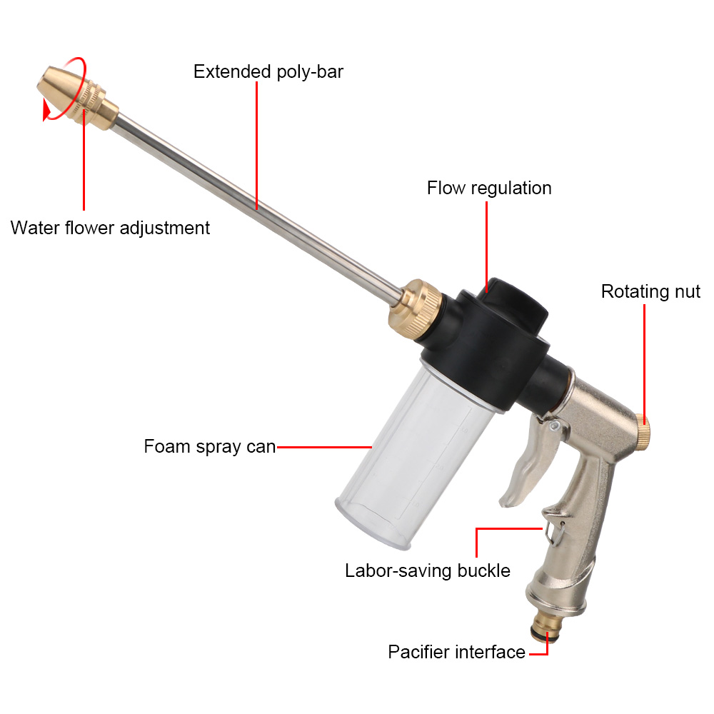 ยาวโฟมเครื่องซักผ้ารถน้ําแรงดั - Pressure Washer Foam Gun บทวิจารณ์และราคา