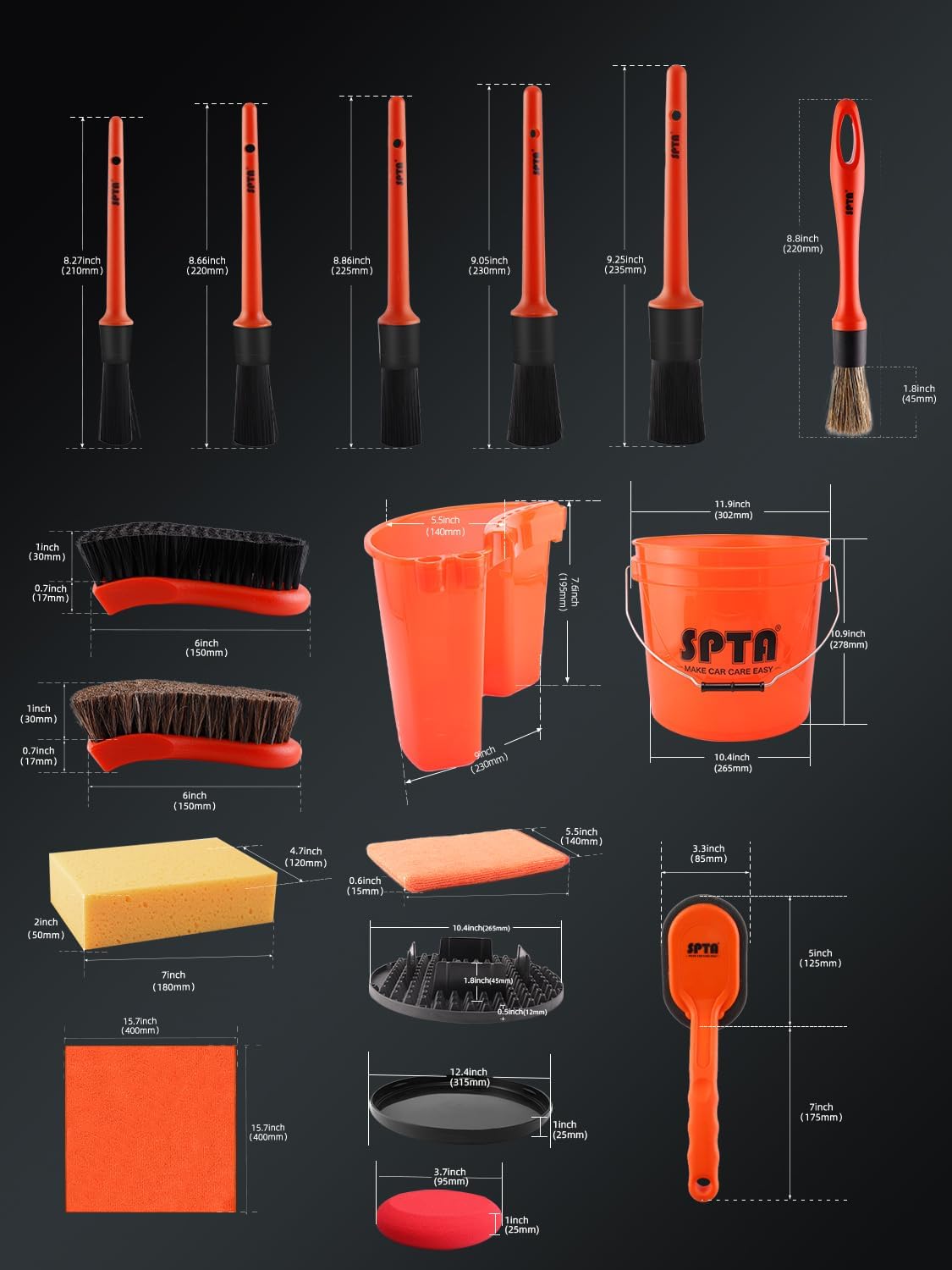 ชุดอุปกรณ์ล้างรถ SPTA 31 ชิ้น  - Interior Detailing Kit บทวิจารณ์และราคา