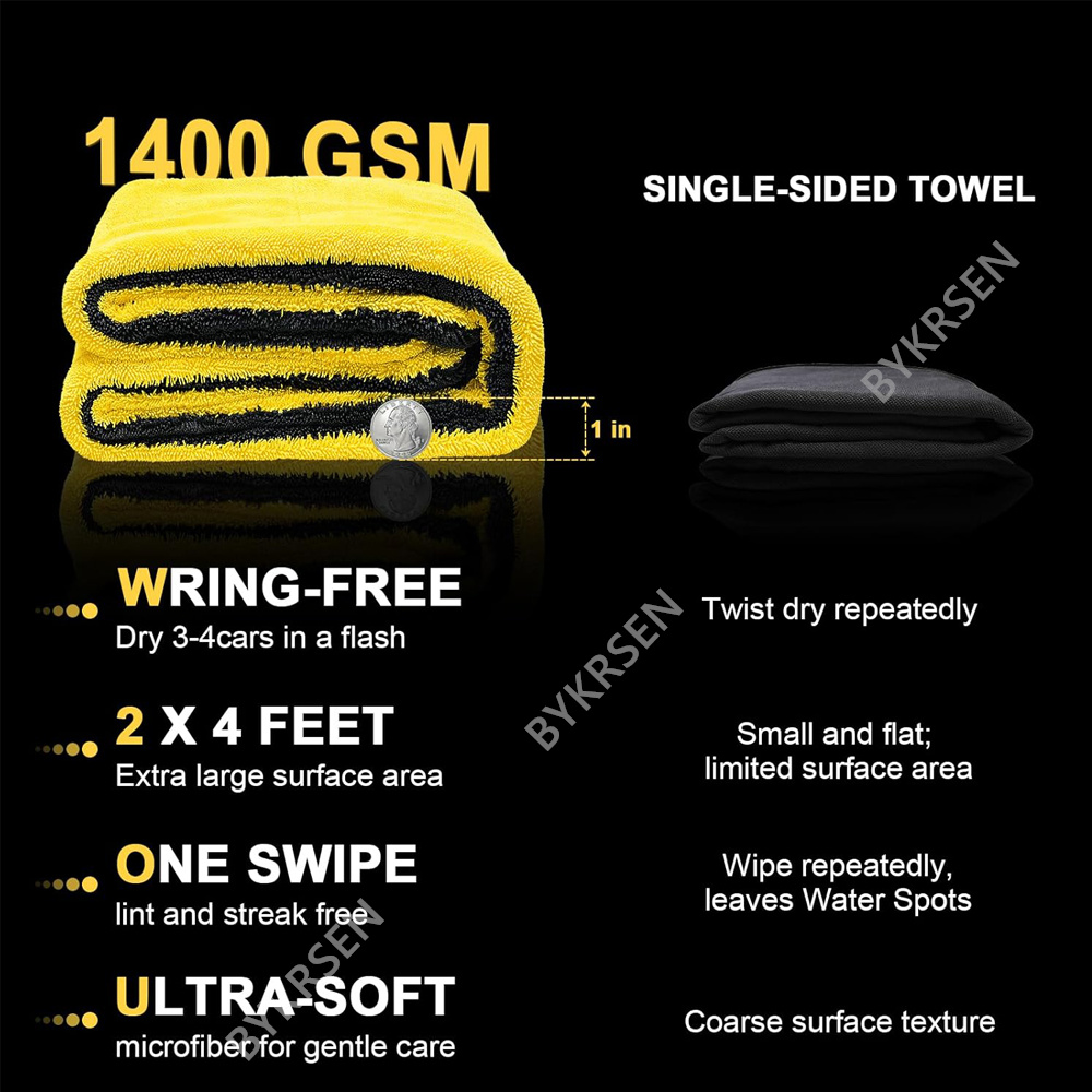 ผ้าไมโครไฟเบอร์ขนาดใหญ่พิเศษ 1 - Microfiber Towel Detailing บทวิจารณ์และราคา